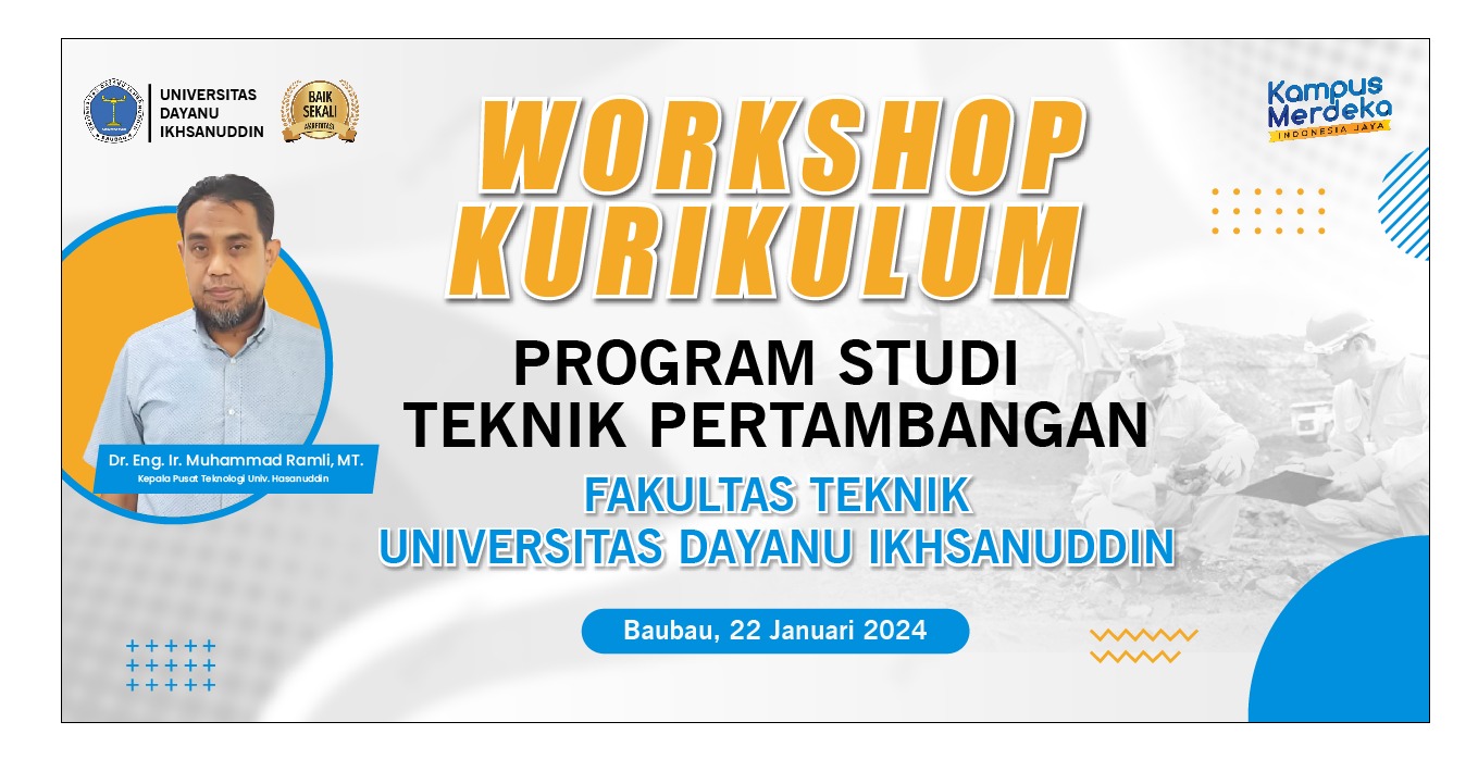 WORSHOP KURIKULUM PROGRAM STUDI TEKNIK PERTAMBANGAN