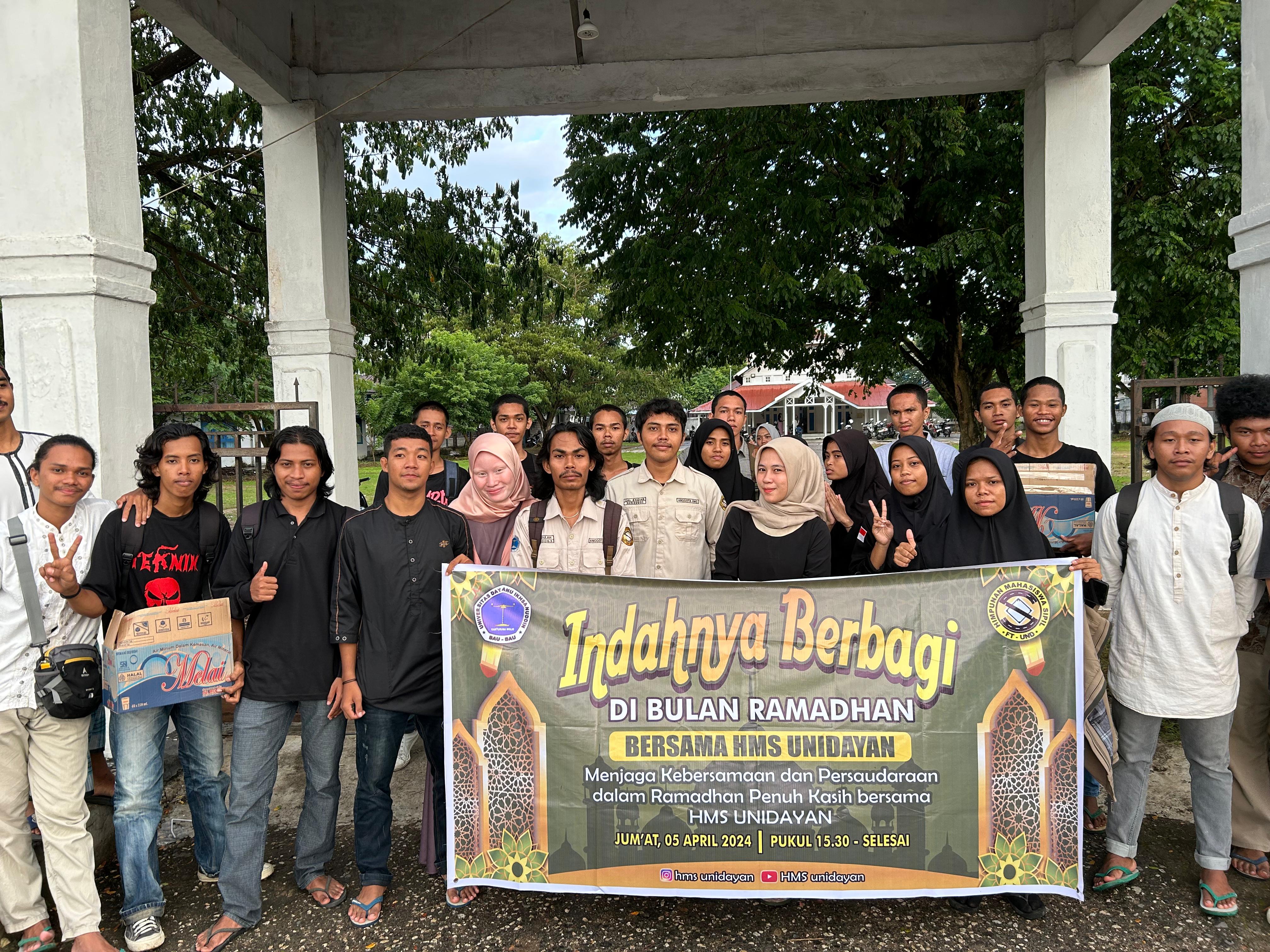 INDAHNYA BERBAGI DI BULAN RAMADHAN BERSAMA HIMPUNAN MAHASISWA SIPIL (HMS) UNIDAYAN