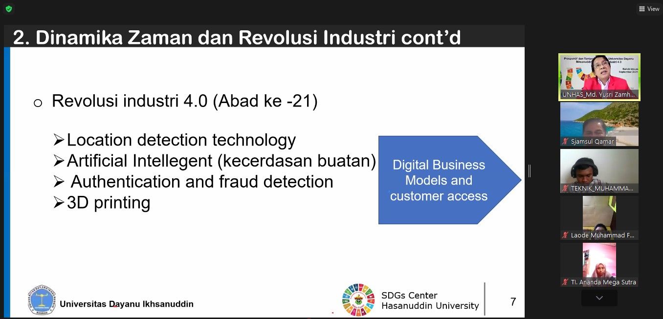 Kuliah Umum dengan tema Perspektif dan Tantangan Luaran Unidayan Dalam Era Industri 4.0