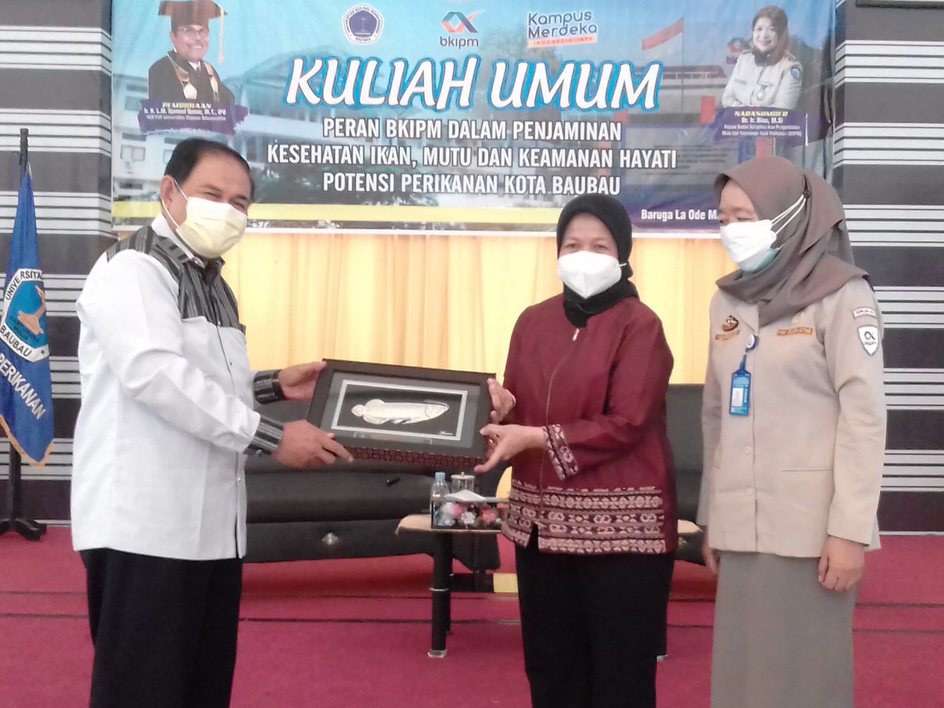 Kuliah Umum dengan Tema Peran BKIPM dalam Penjaminan Kesehatan Ikan, Mutu dan Keamanan Hayati Potensi Perikanan Kota Baubau