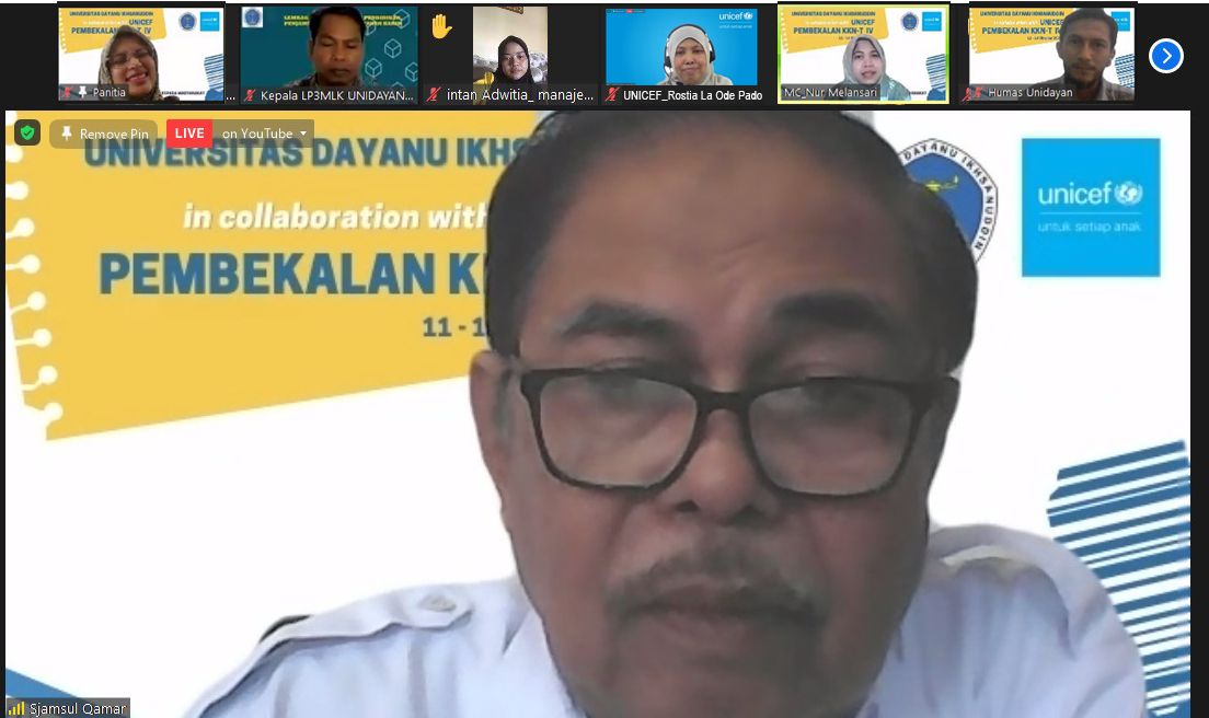 Pembukaan Pembekalan KKN Tematik T.A 2021-2021 Berkolaborasi dengan UNICEF