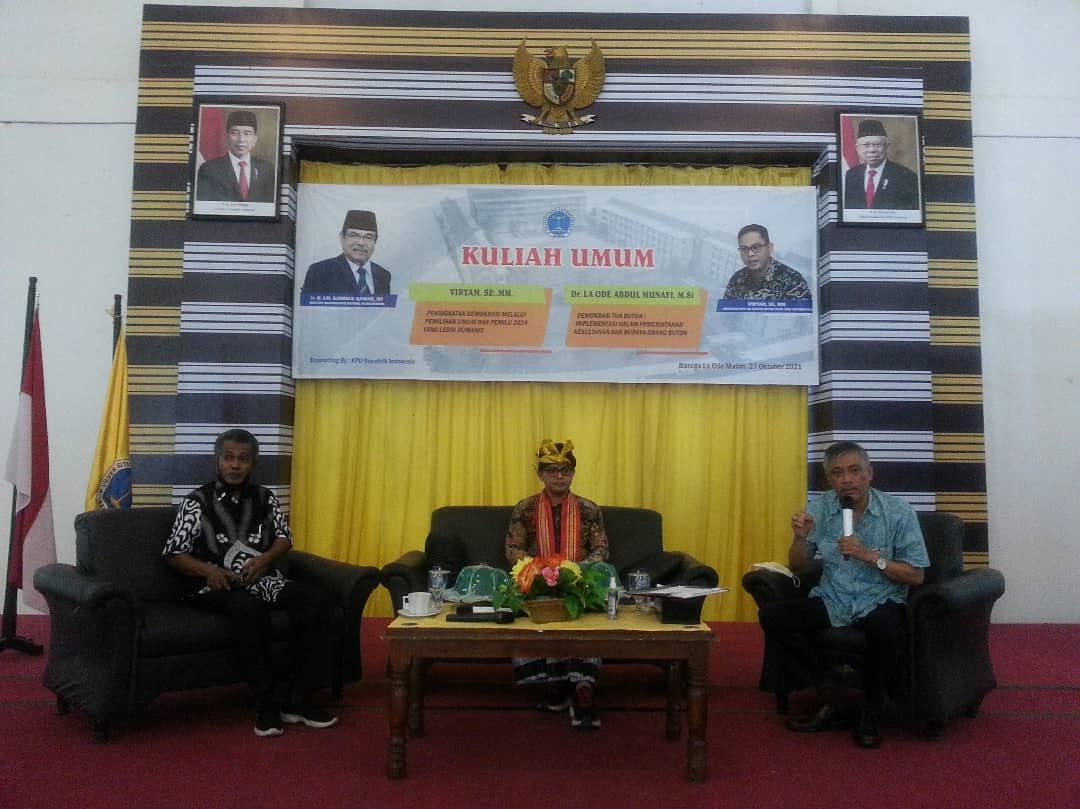 Unidayan bekerja sama dengan KPU RI menggelar kegiatan Kuliah Umum dengan menghadirkan Bapak Viryan Aziz, S.E., M.M. Anggota KPU RI Ketua Divisi Data dan Informasi Sebagai Pemateri