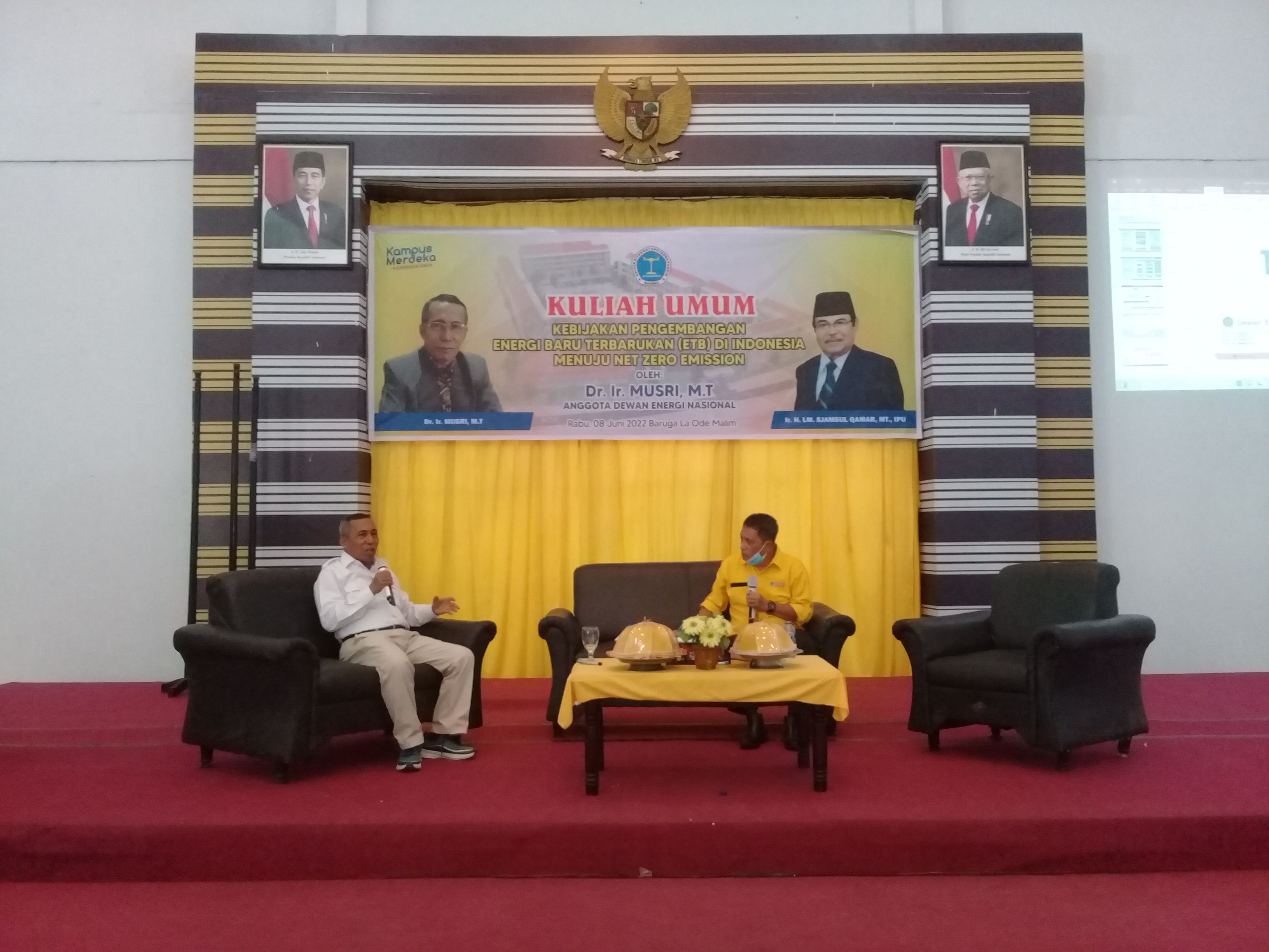 Kuliah Umum dengan Tema Kebijakan Pengembangan Energi Baru Terbarukan EBT Di Indonesia Menuju Net Zero Emission