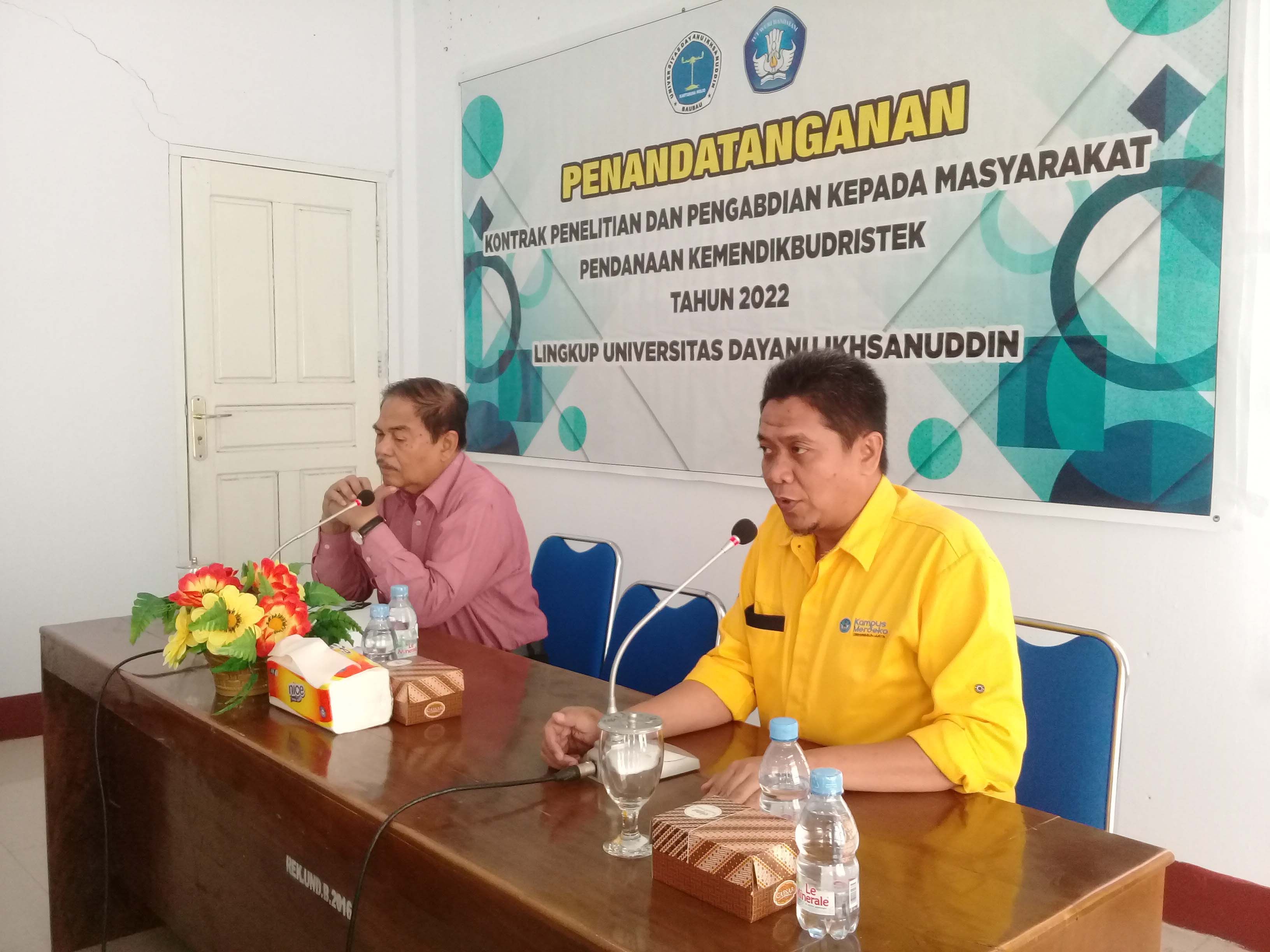 Penandatanganan Kontrak Hibah Penelitian dan Pengabdian Kepada Masyarakat Pendanaan Kemendikbudristek Tahun 2022 Lingkup Universitas Dayanu Ikhsanauddin