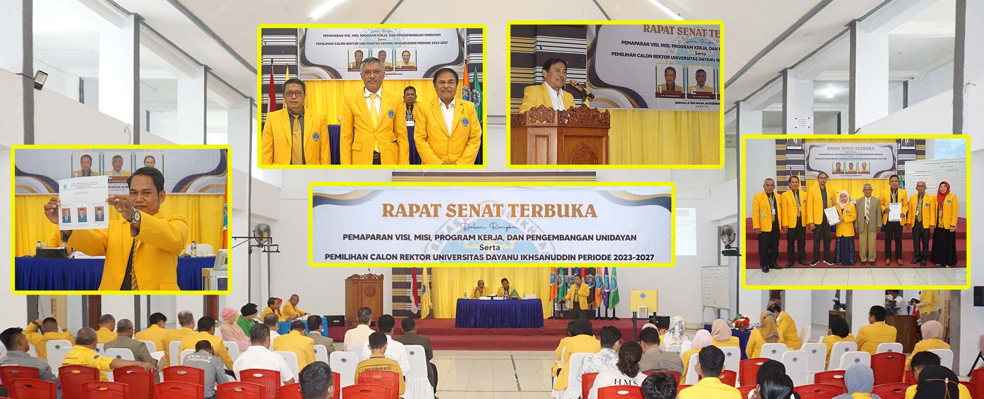 Pemaparan Visi, Misi, Program Kerja dan Pengembangan Unidayan Serta Pemilihan Rektor Universitas Dayanu Ikhsanuddin Periode 2023 - 2027