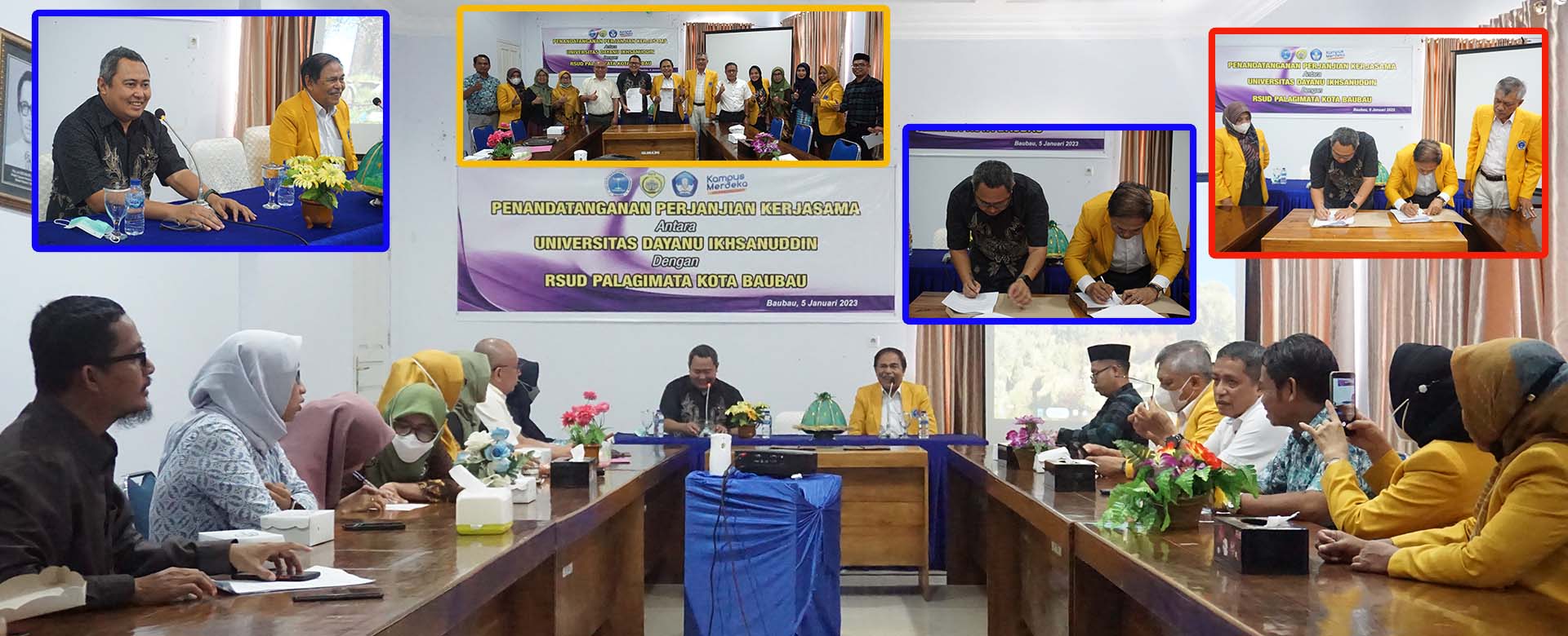 Penandatangan Perjanjian Kerjasaman Antara Universitas Dayanu Ikhsanuddin dan Rumah Sakit Umum Daerah (RSUD) Kota Baubau.