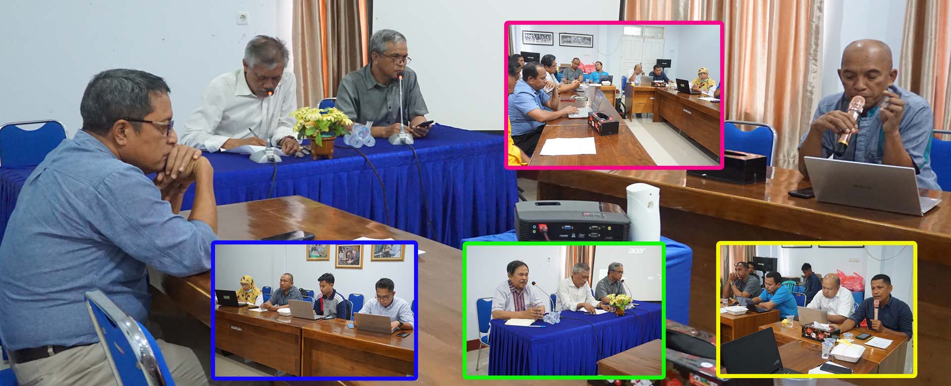 Rapat Evaluasi Implementasi Sistem Informasi Edufecta, Hari Sabtu 21 Januari 2023 di Ruang Rapat Rektorat.