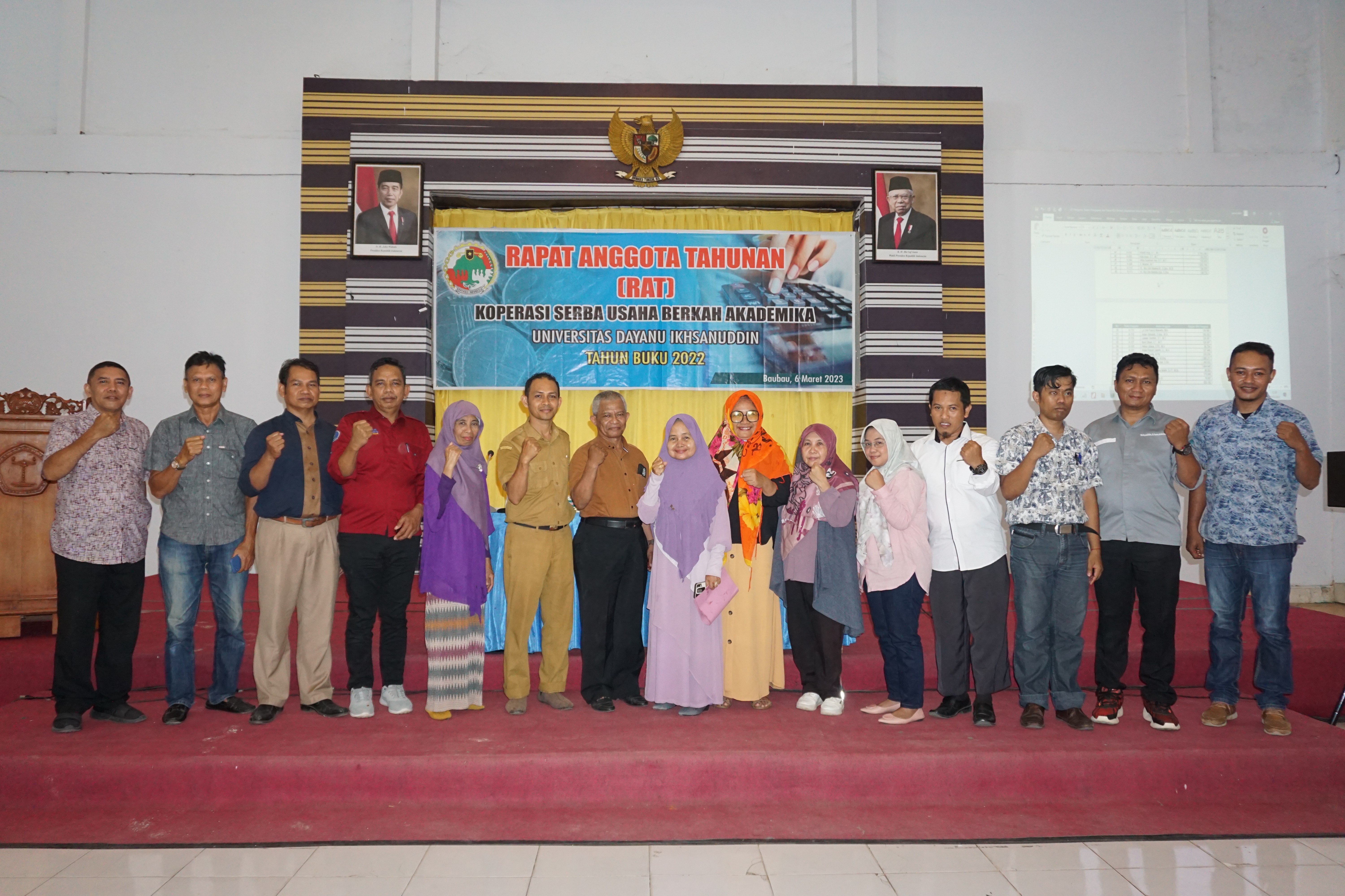 Rapat Anggota Tahunan (RAT) Koperasi Serba Usaha Berkah Akademika Universitas Dayanu Ikhsanuddin Tahun Buku 2022