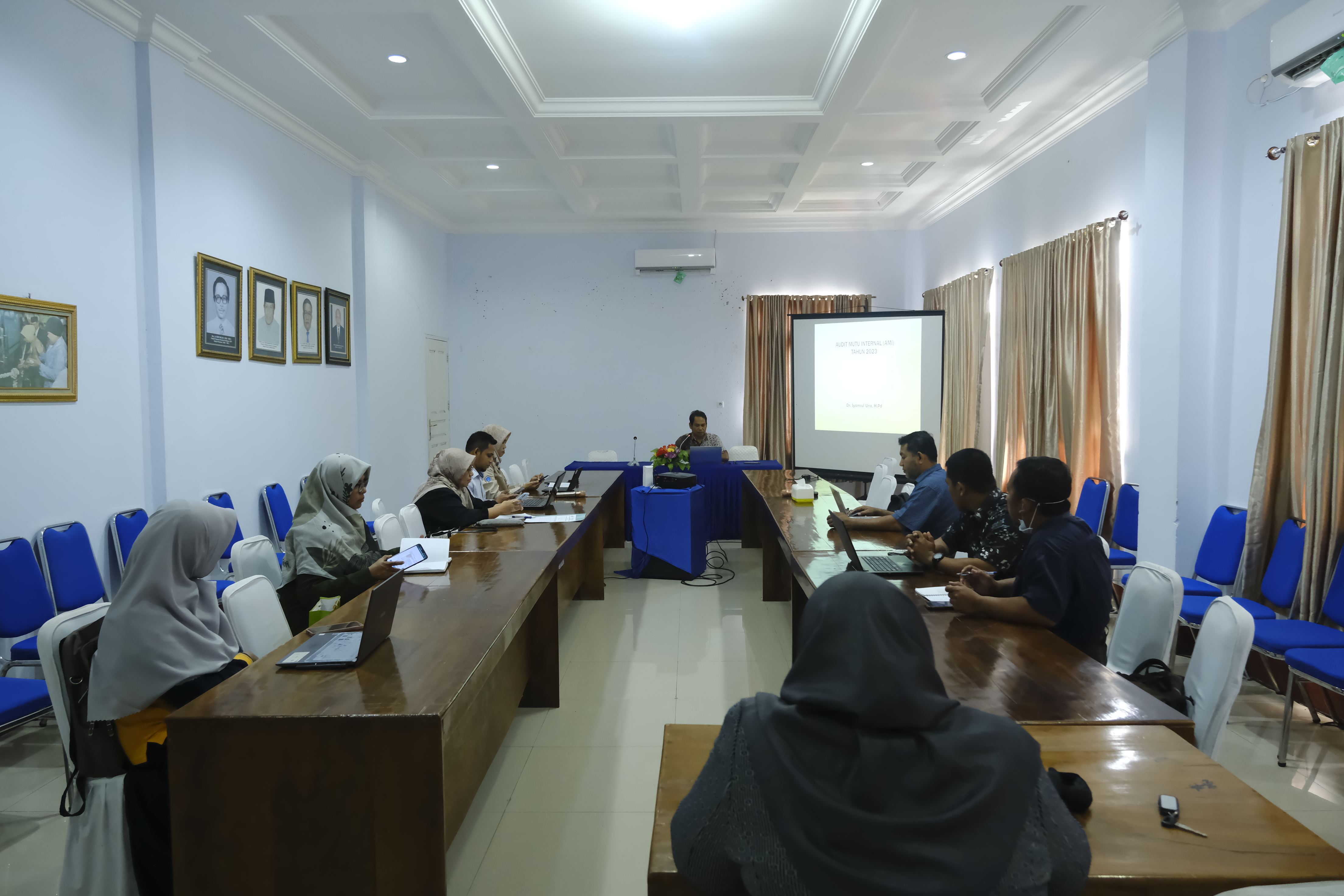Rapat Penyamaan Persepsi Persiapan Asesmen Lapangan Audit Mutu Internal Institusi dan Program Studi Lingkup Universitas Dayanu Ikhsanuddin.