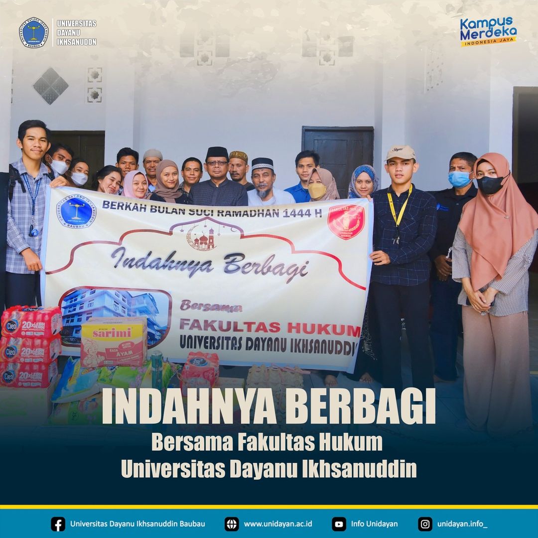 Indahnya Berbagi di Bulan Ramadhan Bersama Fakultas Hukum Universitas Dayanu Ikhsanuddin