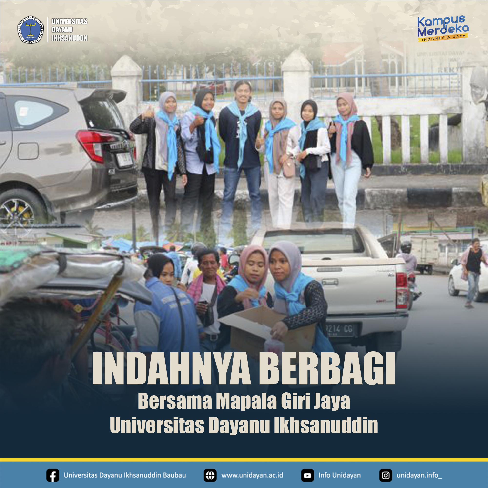 Mapala Giri Jaya Berbagi Takjil di seputaran Kampus Istana Ilmiah Pantai Kamali Kota Baubau