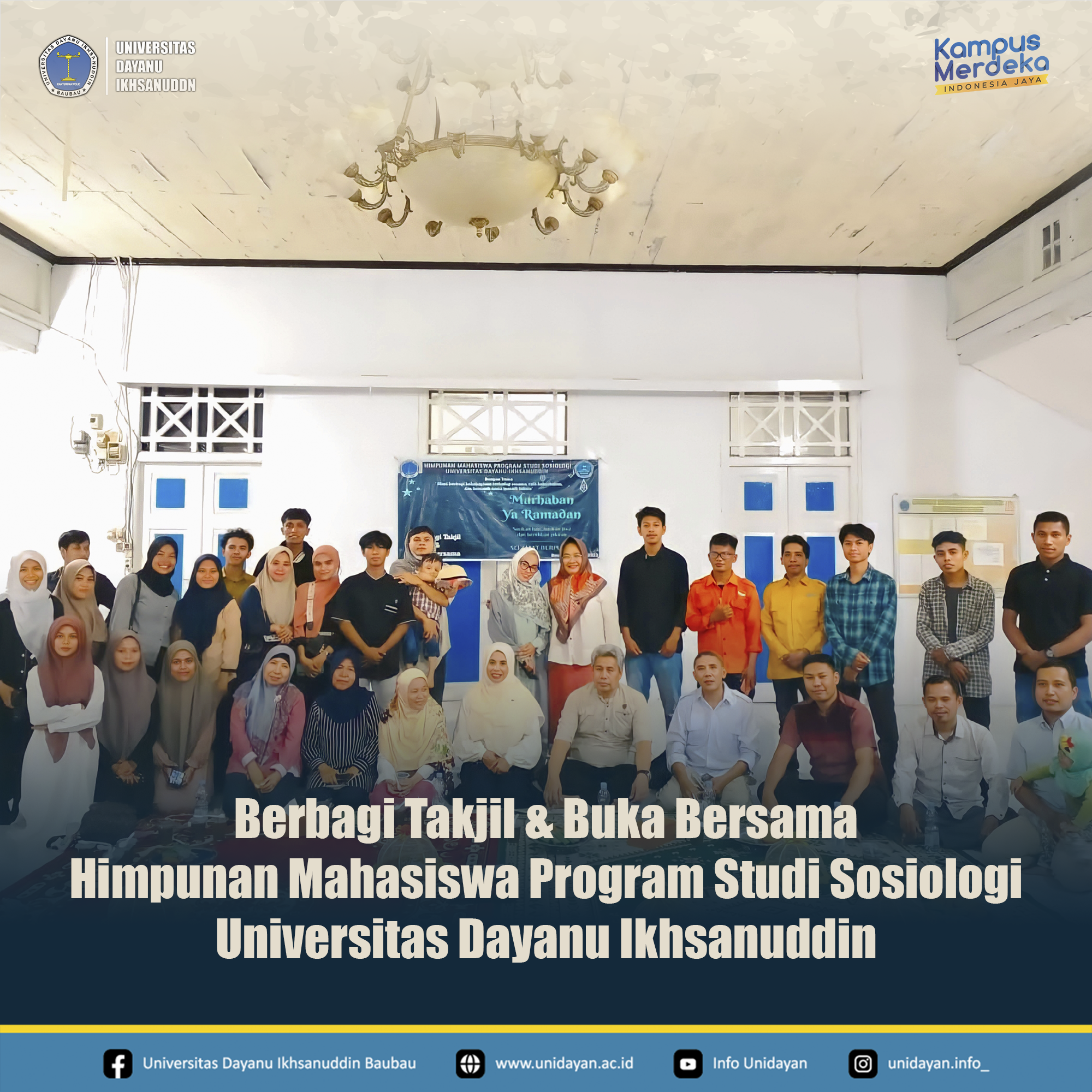 Kamis (13/4), HMPS Sosiologi Univesitas Dayanu Ikhsanuddin Rame-Rame Ngabuburit di Aula Istana Ilmiah