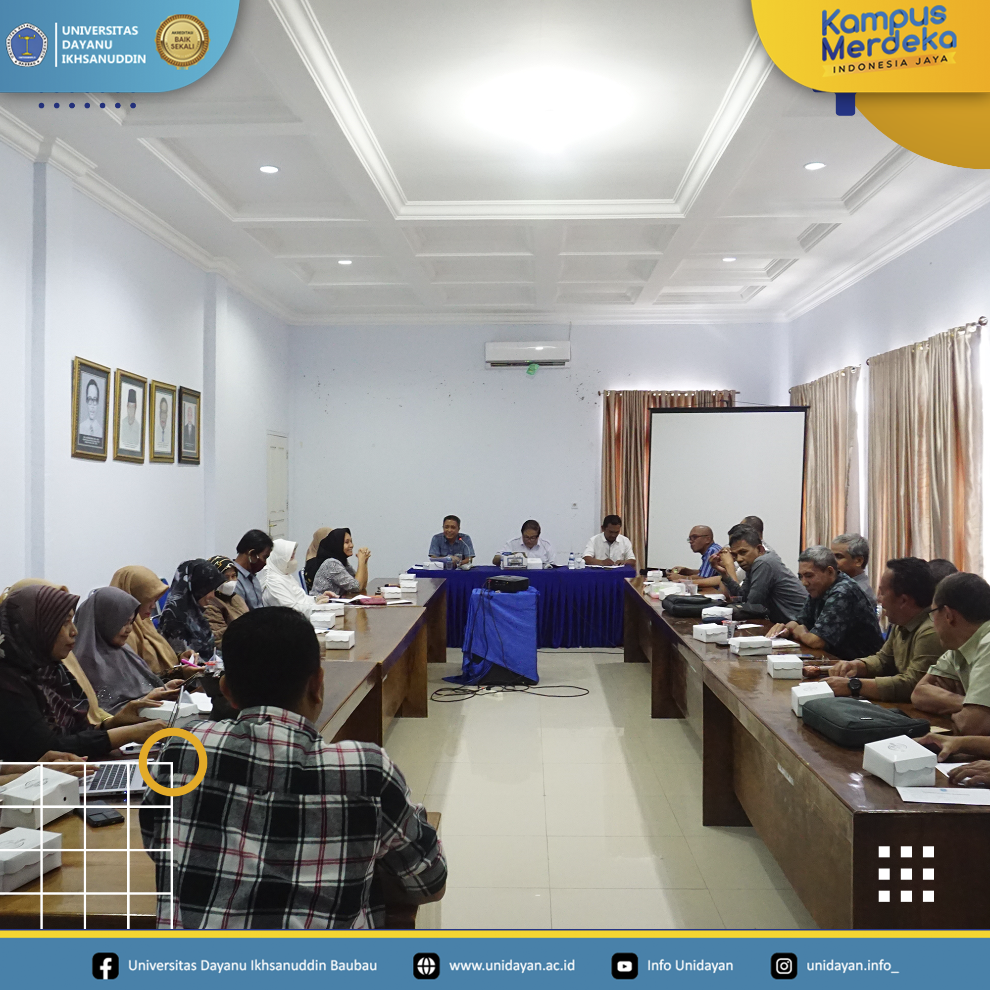 Rapat Persiapan Pelaksanaan Wisuda Periode I Tahun Akademik 2022/2023 di Universitas Dayanu Ikhsanuddin