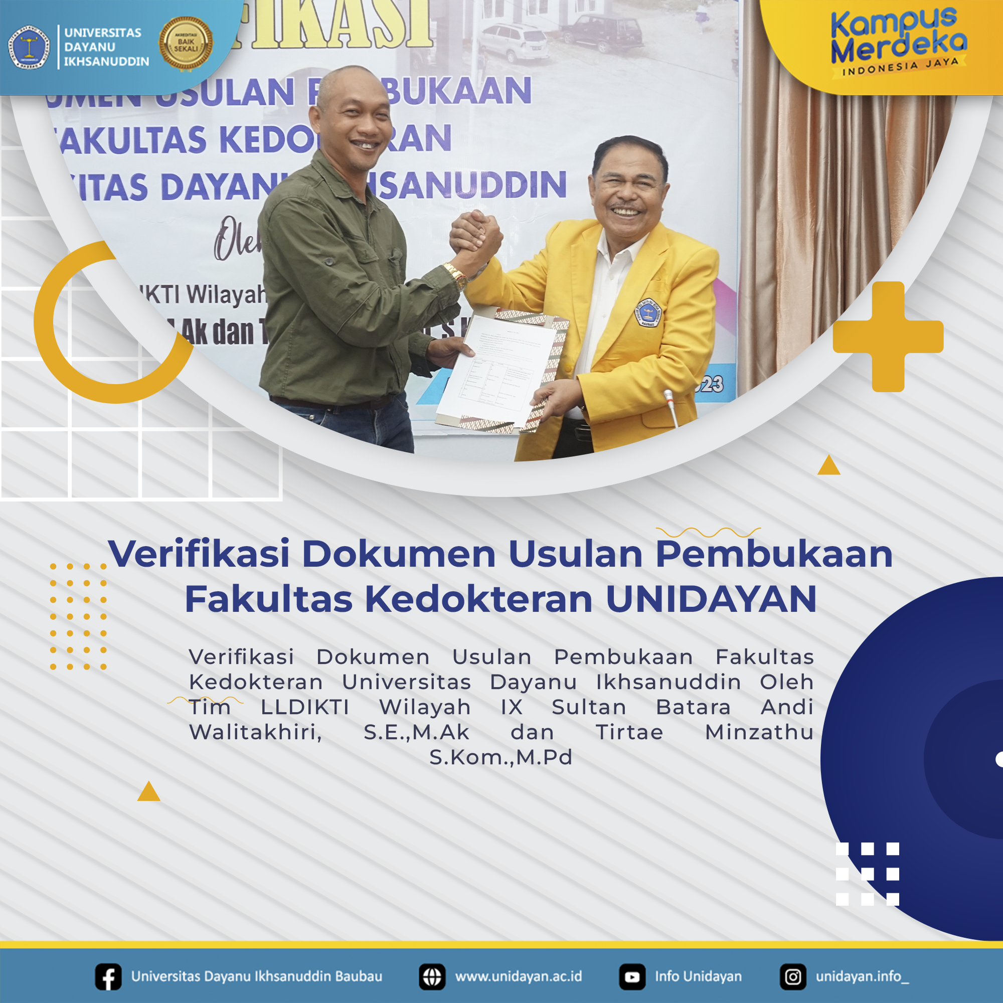 Verifikasi Dokumen Usulan Pembukaan Fakultas Kedokteran Unidayan