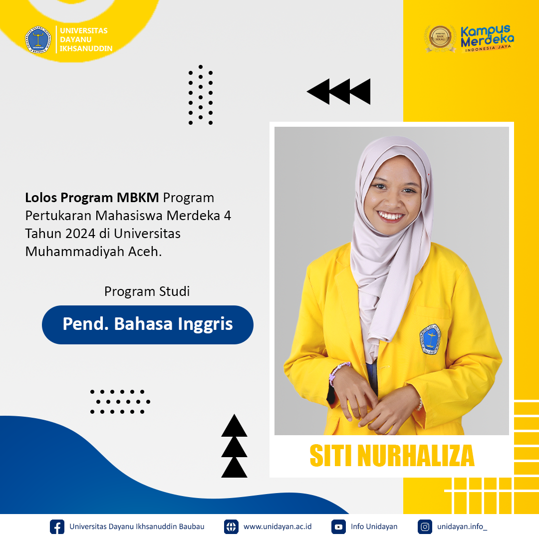 🎉 Selamat! Siti Nurhaliza Mahasiswa Prodi Pend. Bahasa Inggris Terpilih Mengikuti Program Pertukaran Mahasiswa Merdeka Di Universitas Muhammadiyah Aceh! 🌏