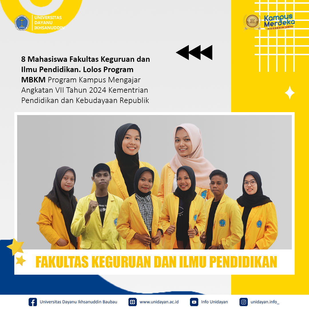 Delapan Mahasiswa FKIP Unidayan Lolos Seleksi Program Kampus Mengajar Angkatan 7 Tahun 2024