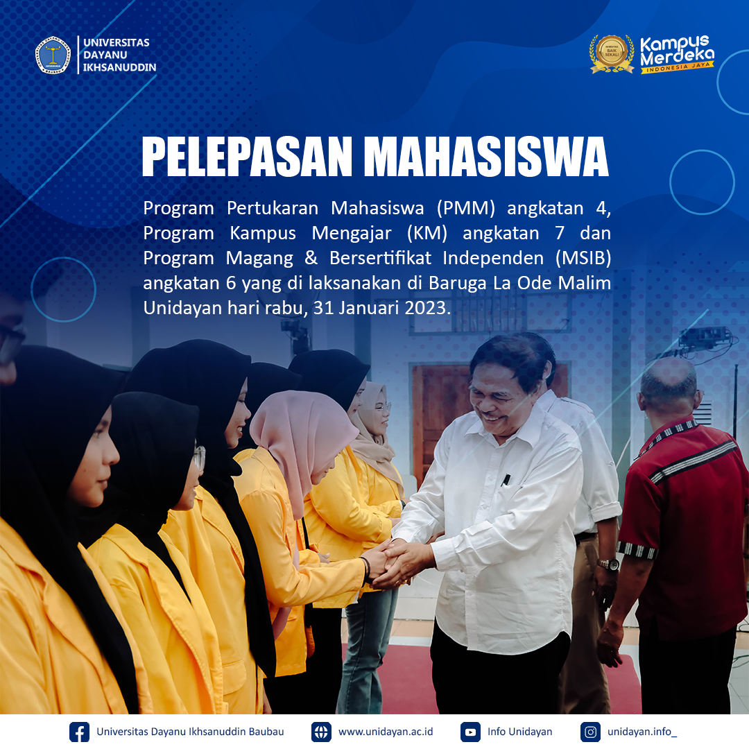 Rektor Unidayan Lepas 29 Mahasiswa ke Program MBKM Kampus Merdeka Tahun 2024