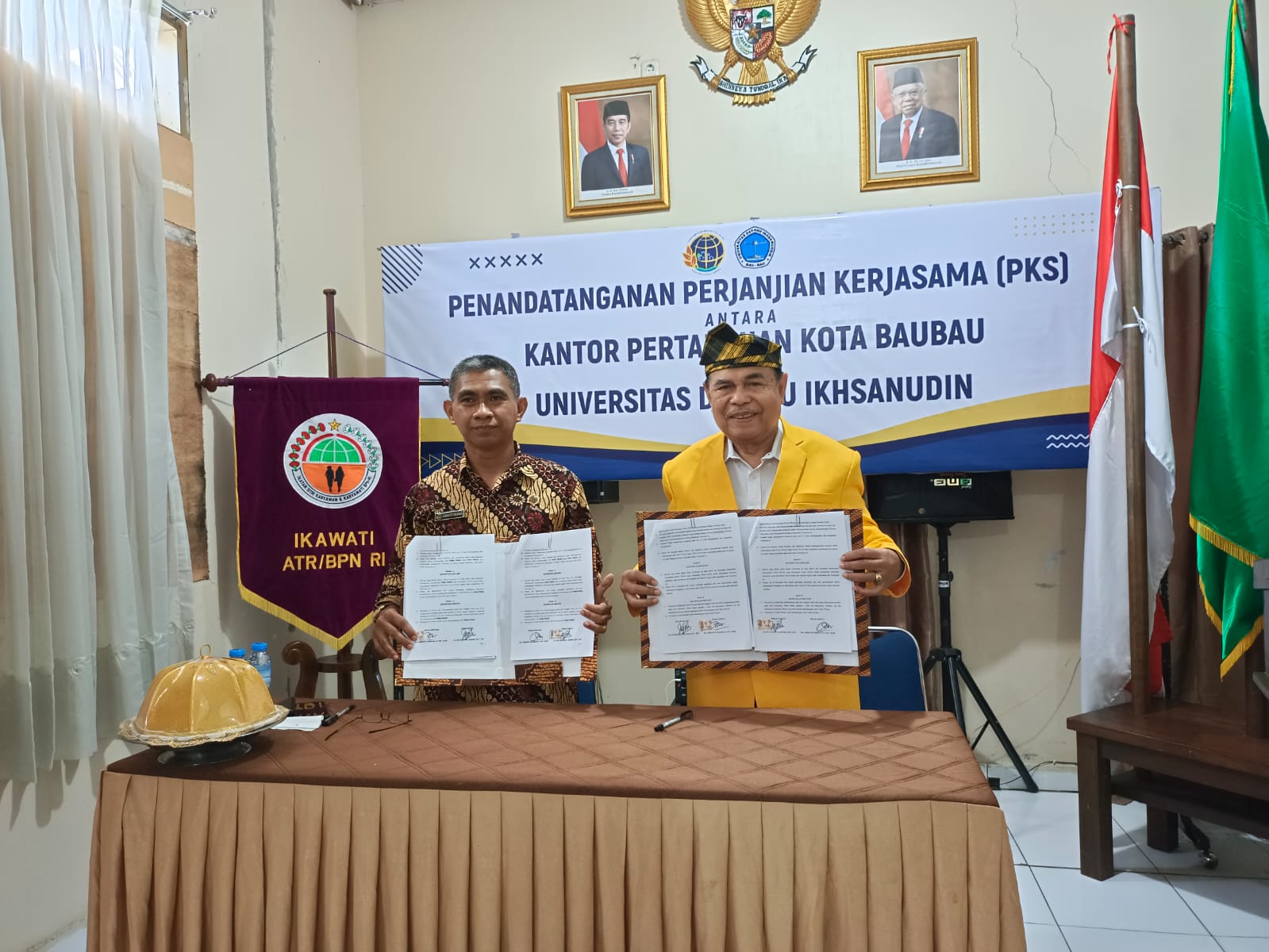 Perjanjian Kerjasama antara Kantor Pertanahan Kota Baubau dan Unidayan Meningkatkan Sinergi Penelitian dan Pengabdian Masyarakat