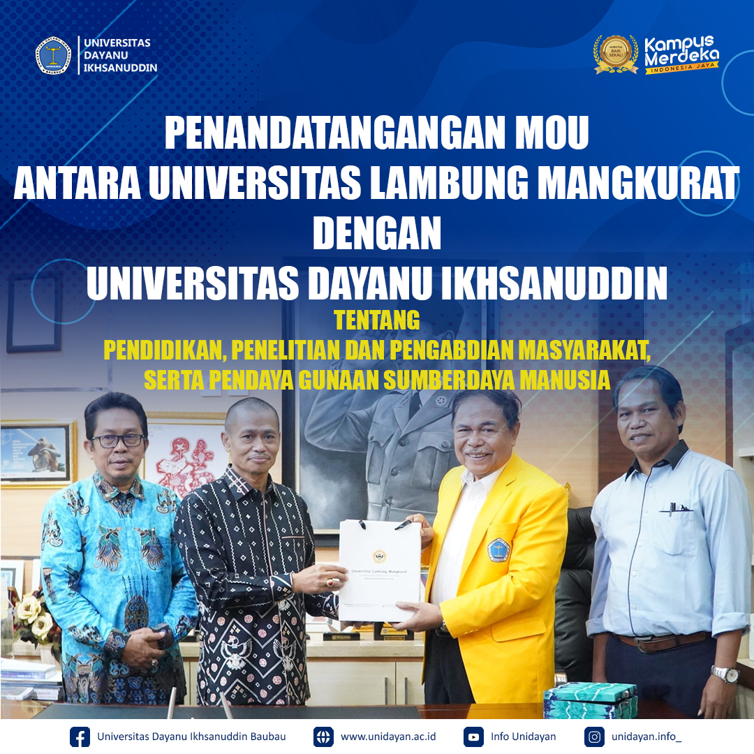 Nota Kesepahaman Antara Universitas Lambung Mangkurat dengan Universitas Dayanu Ikhsanuddin