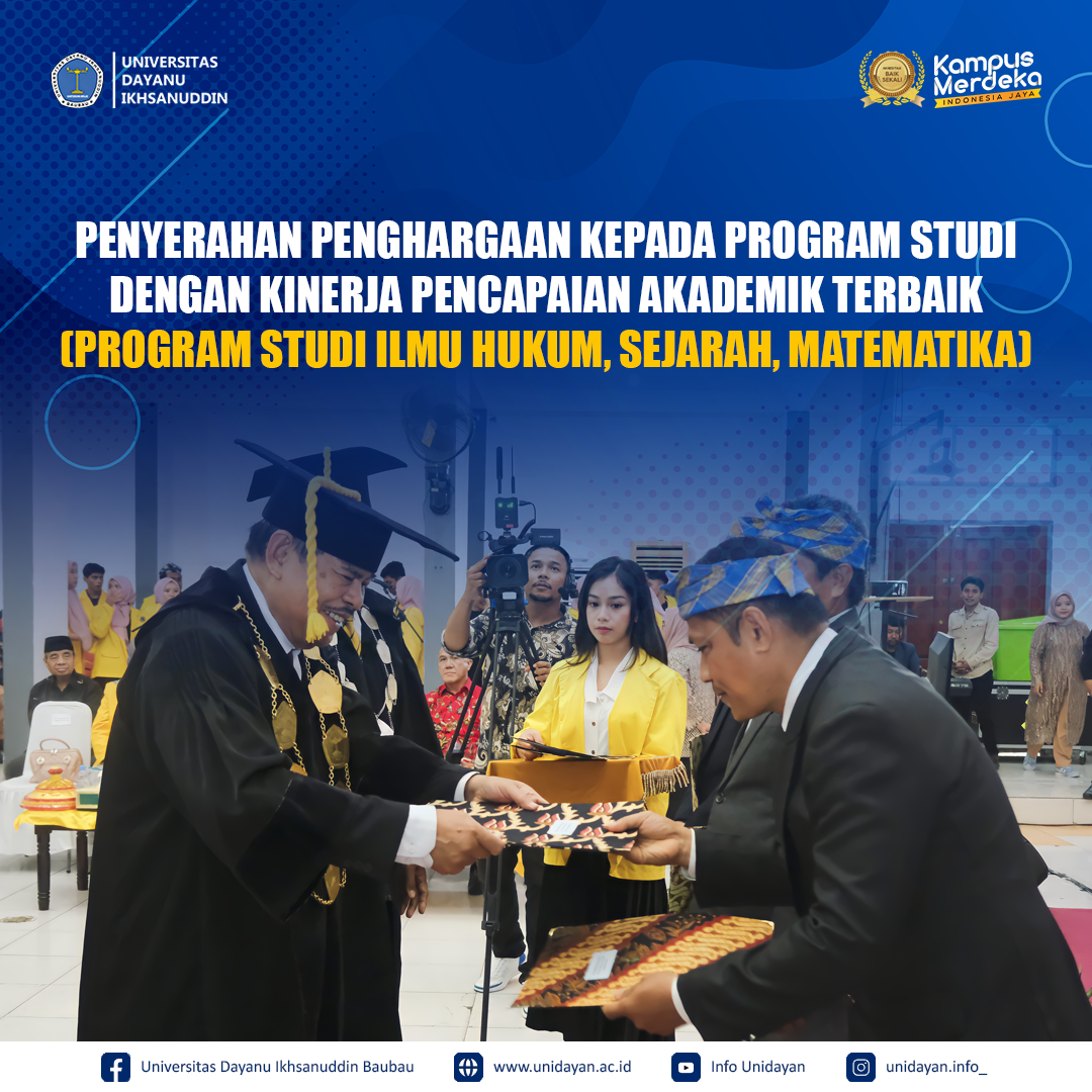 Wisuda Sarjana XLIX dan Pascasarjana XXVIII: Unidayan Beri Penghargaan Kepada Program Studi Berprestasi