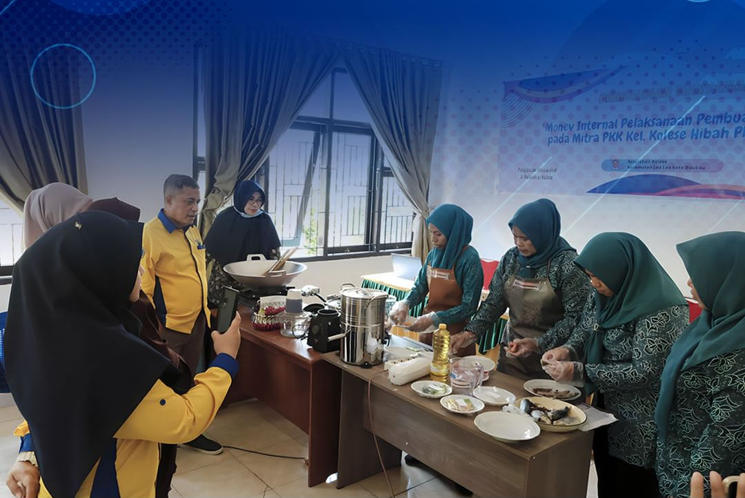 MONITORING DAN EVALUASI PEMBUATAN ABON IKAN OLEH MITRA PKK KELURAHAN KOLESE