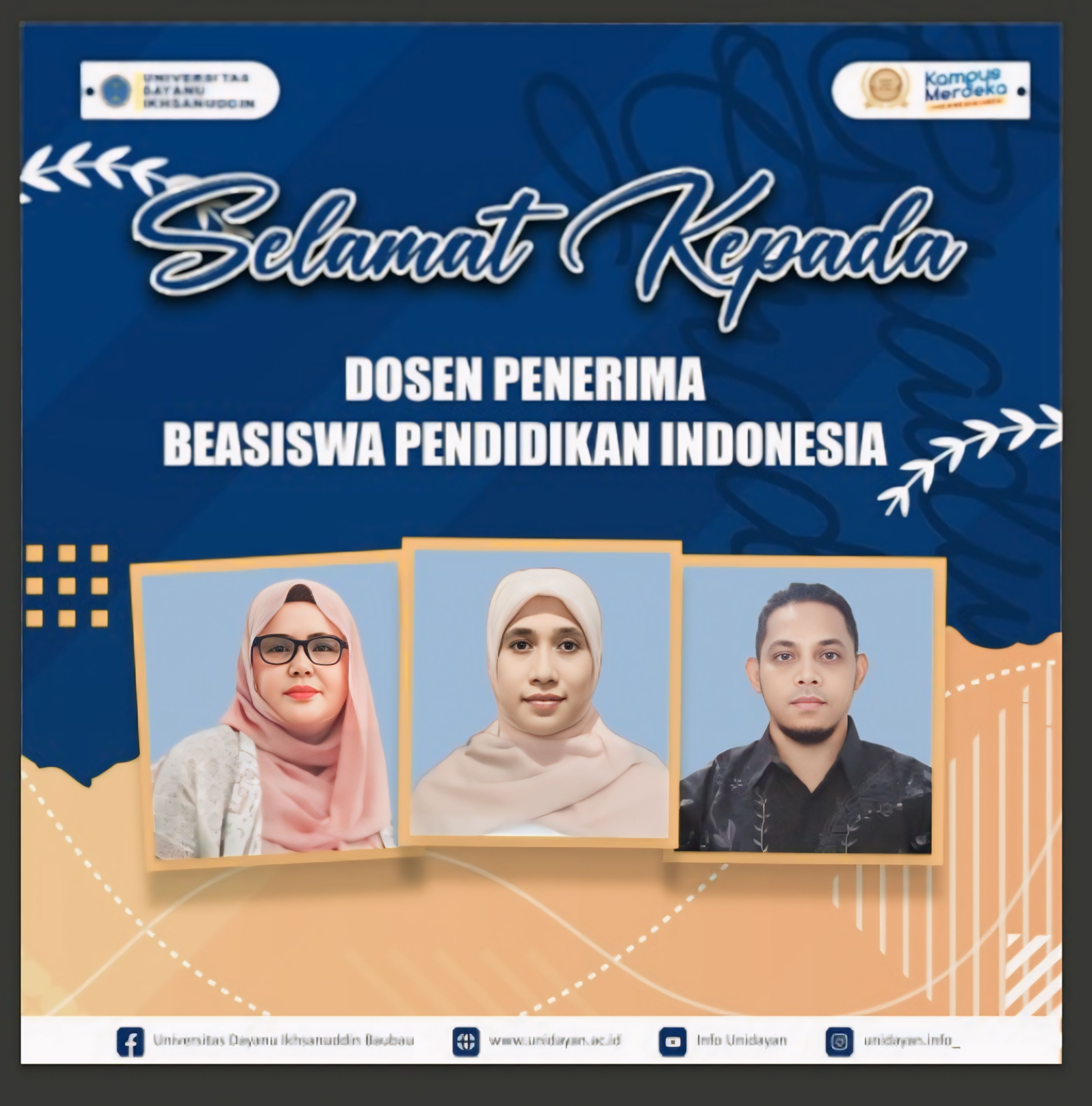 TIGA DOSEN TEKNIK PERTAMBANGAN UNIDAYAN RAIH BEASISWA PENDIDIKAN INDONESIA UNTUK STUDI DOKTORAL