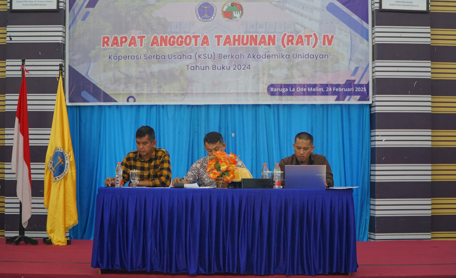 DARI ANGGOTA, OLEH ANGGOTA, UNTUK ANGGOTA! RAPAT ANGGOTA TAHUNAN (RAT) IV KSU BERKAH UNIDAYAN MENEGASKAN KOMITMEN KOPERASI DALAM MEMBANGUN KESEJAHTERAAN BERSAMA.