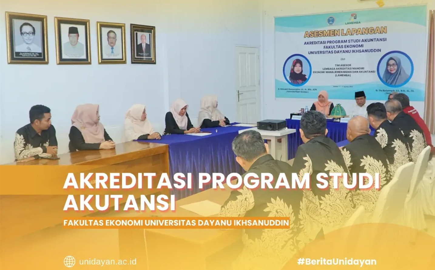 REKTOR Ir. L.M. SJAMSUL QAMAR, M.T., IPU., HADIRI ASESMEN LAPANGAN PRODI AKUNTANSI FAKULTAS EKONOMI
