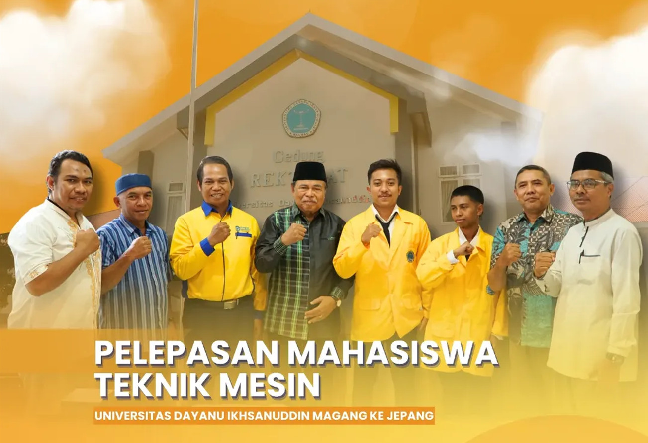 REKTOR UNIDAYAN MELEPAS DUA MAHASISWA TEKNIK MESIN GELOMBANG II PROGRAM MAGANG KE JEPANG