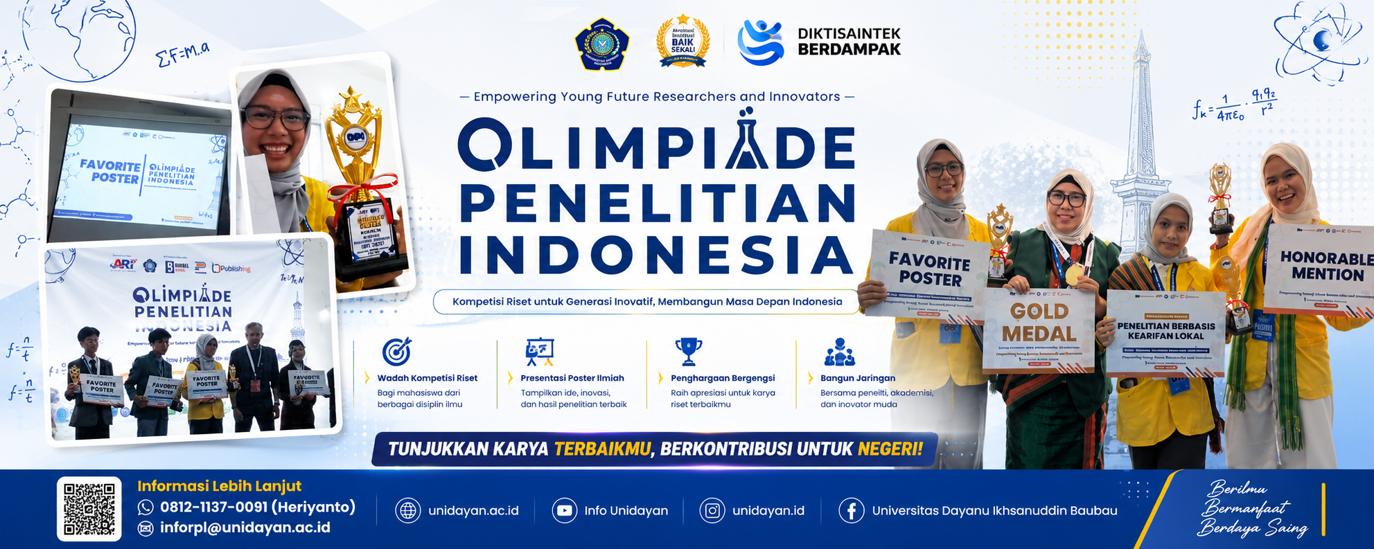 TIGA MAHASISWA ADMINISTRASI NEGARA UNIVERSITAS DAYANU IKHSANUDDIN RAIH GOLD MEDAL PADA OLIMPIADE PENELITIAN INDONESIA 2026